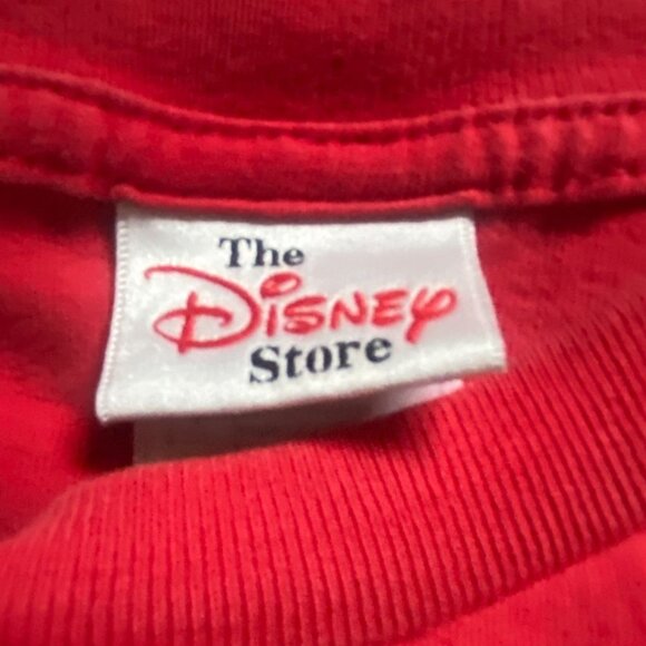 Vintage The Disney Store Adult Emroidered Mickey And Friends T-Shirt-Red-Small - Picture 3 of 5
